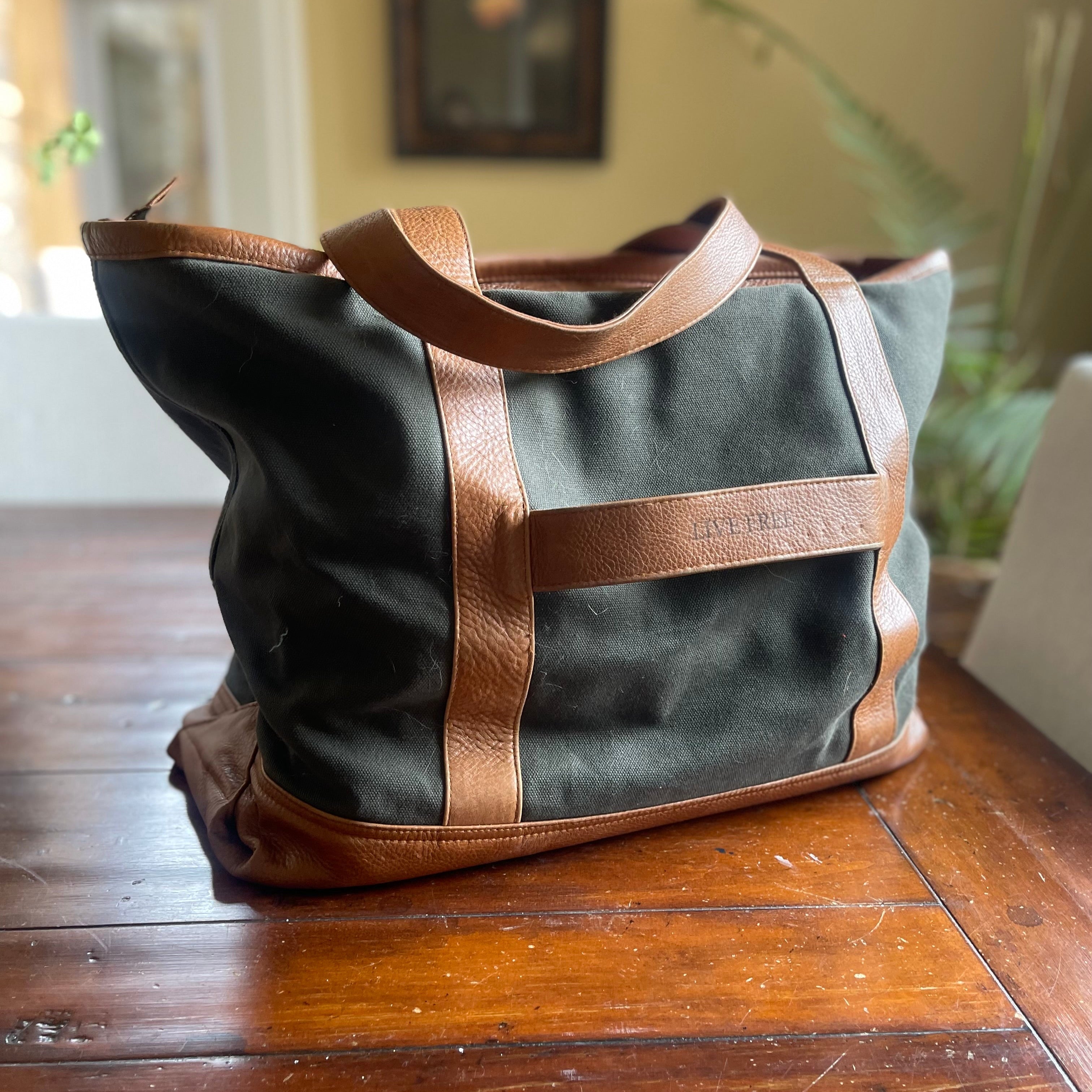 Custom Branded Leather & Canvas Bag | Heavy Duty Canvas Bag