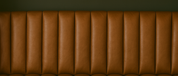 Overstuffed leather banquette – custom retro dining nook seating