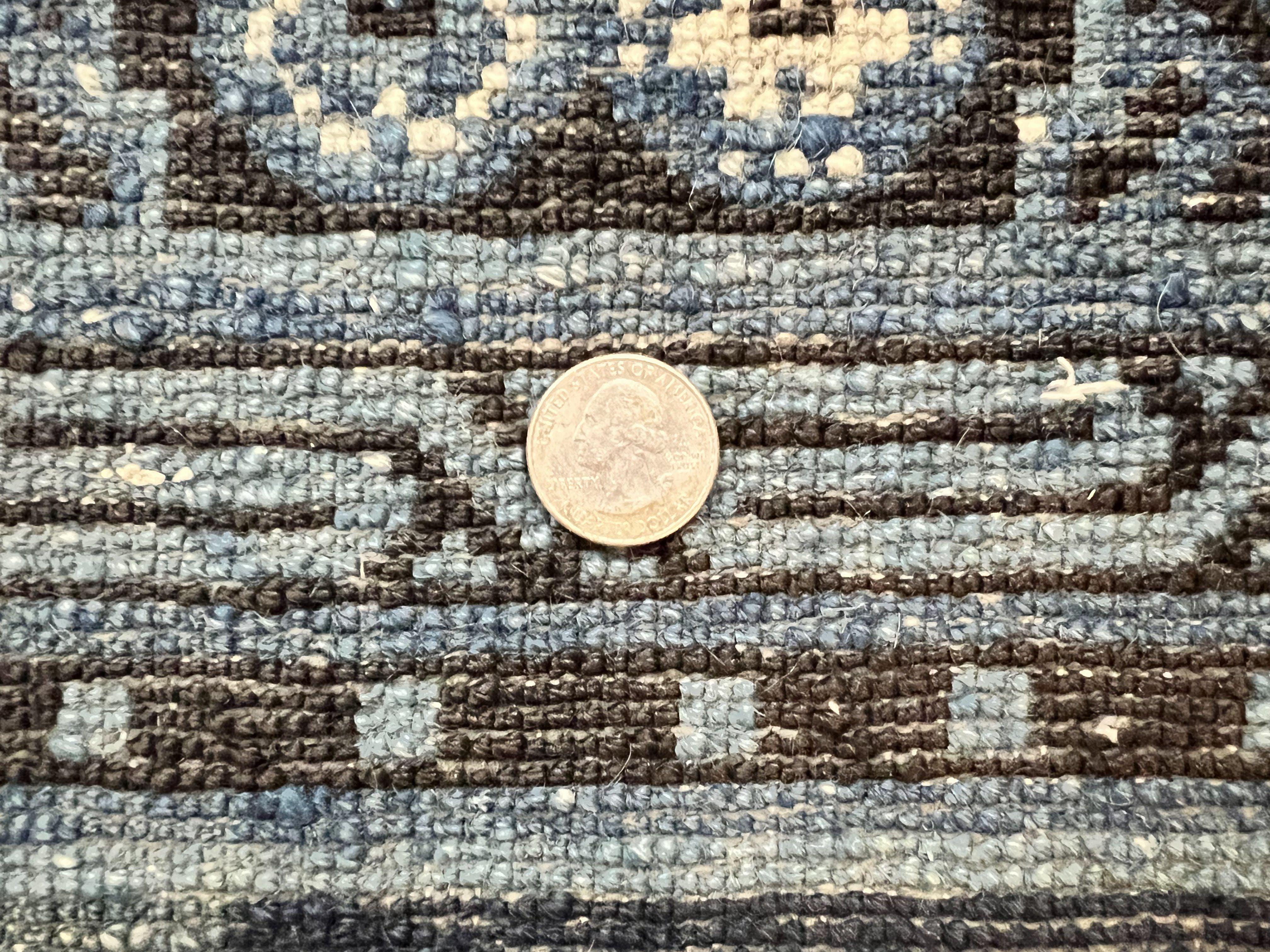 Antique Chinese Peking Rug 3x5, Dark Blue Chinese Wool Rug 3 x 5, Animal Pictorials Deer Birds, Handmade Asian Oriental Chinese Carpet