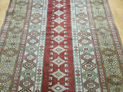 4' X 8' Antique Handmade Turkish Melas Oushak Wool Rug