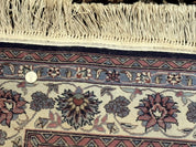 Sino Persian Rug 4x6, Navy Blue and Cream, Floral Allover Oriental Carpet