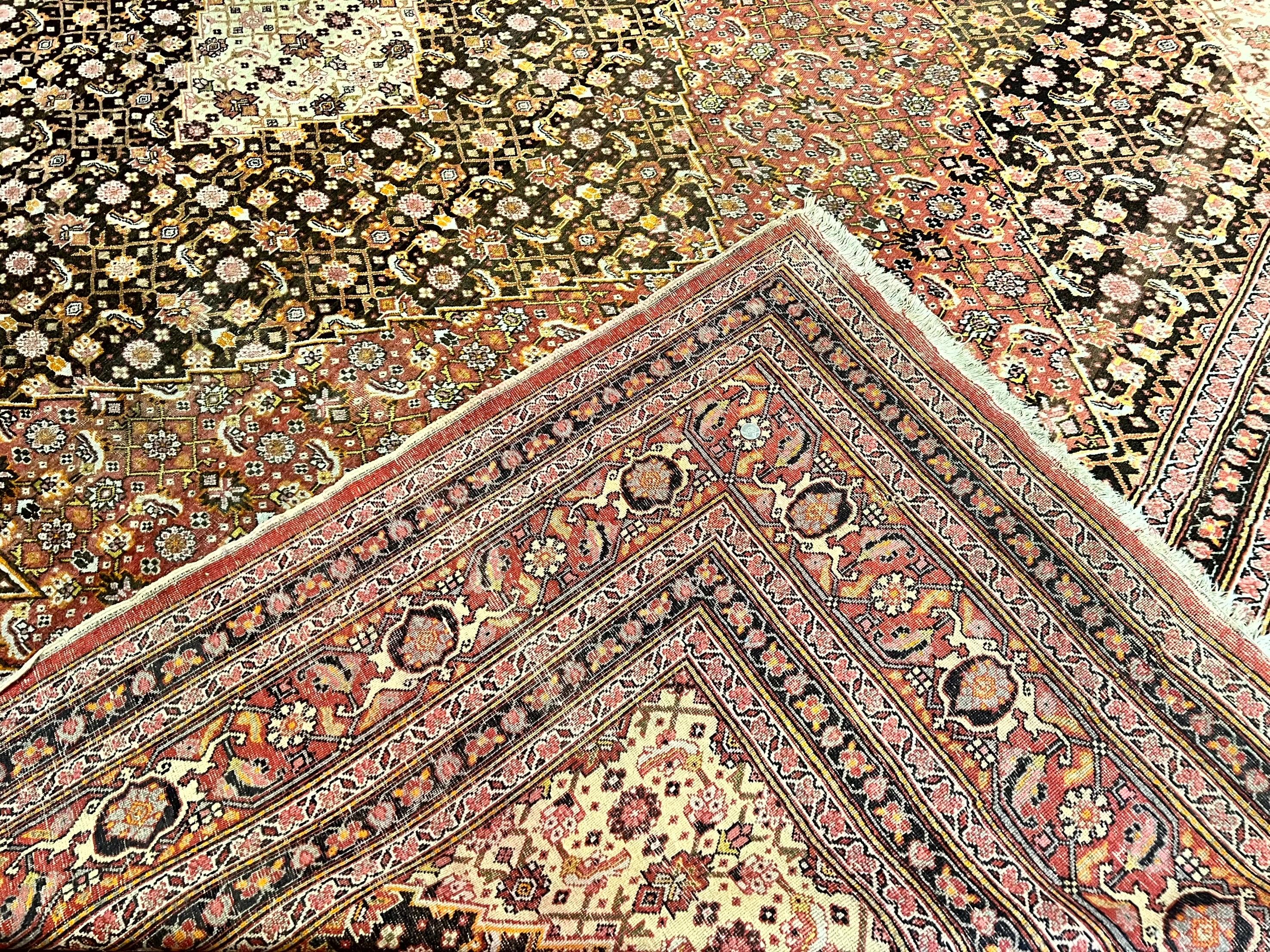 Rare Antique Persian Tabriz Rug 9x12, Red, Handmade, Wool