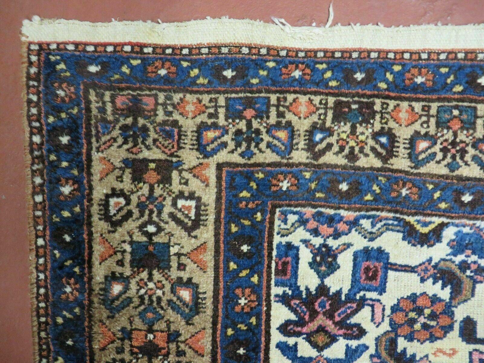 4' X 6' Antique Handmade Turkish Wool Rug Nice