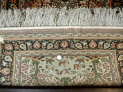 Exceptional Silk Rug 2.6 x 4, Very Fine 630 KPSI, Persian Vase Tree of Life Bird Pictorials, Handmade