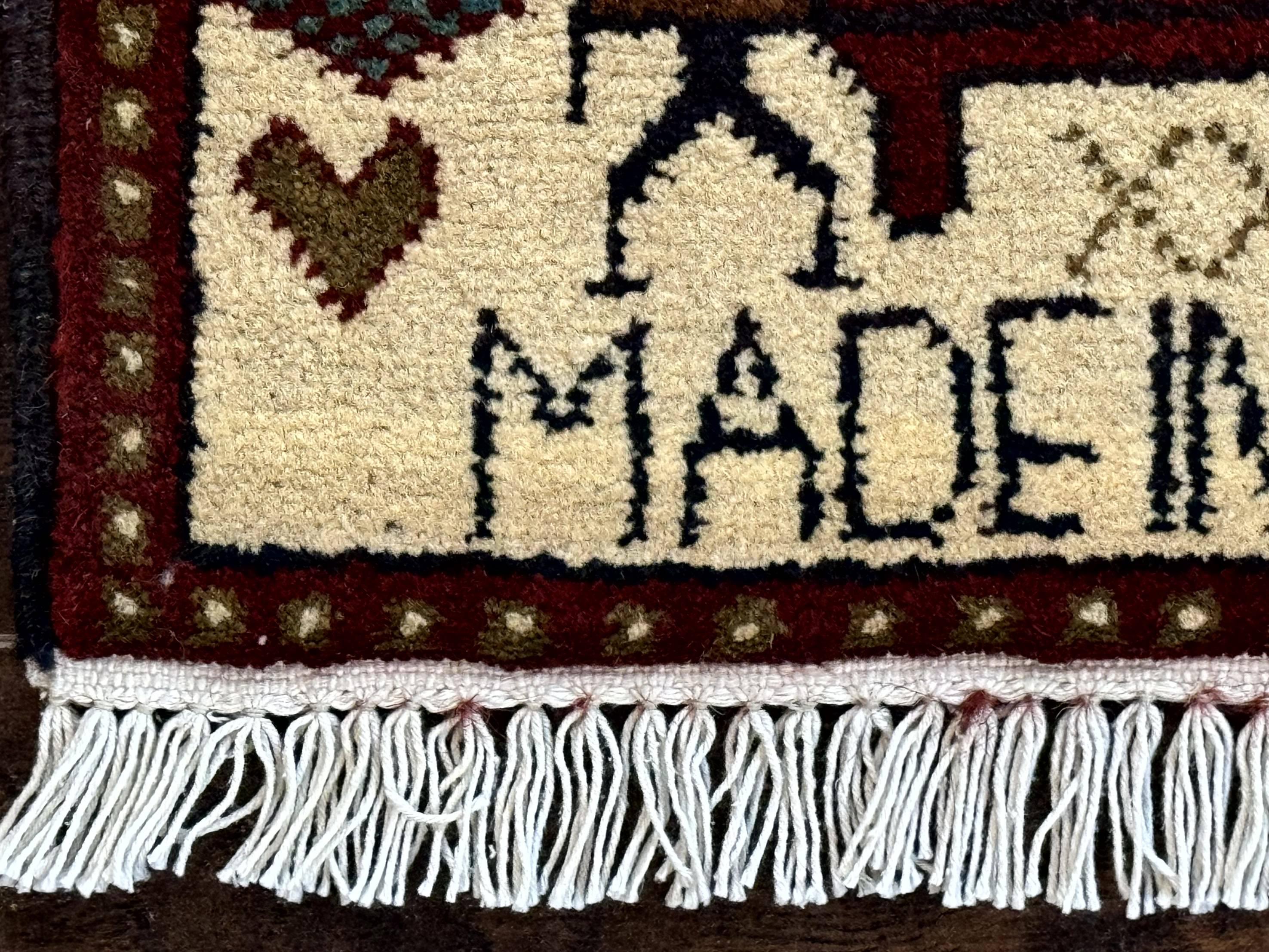 Afghan War Rug 2 x 2.6, Guns Tanks Helicopters