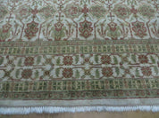 8' 5" X 12' Handmade India Agra Floral Oriental Wool Rug Tea Washed Carpet Nice