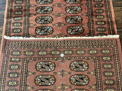 Pakistani Turkoman Bokhara Runner Rug 2.8 x 12, Oriental Runner for Hallway