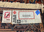 Heriz Rug 5.6 x 8, Geometric Medallion, Wool Oriental Carpet, Tribal Boho Rug, Red Navy Blue Cream, Belgium Power Loomed Rug, Medium Sized