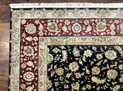 Black Pak Persian Rug 8x10, Floral Allover