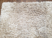 Ivory Shag Rug 6x7, Flokati Carpet, Shaggy Soft Plush Pile Area Rug, Modern Contemporary
