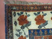 4' X 5' Semi Antique Handmade Fine Turkish Flowers Bouquet Wool Rug Nice
