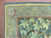 Antique French Tapestry 5x6 French Handmade Aubusson Nature One Of A Kind Rare