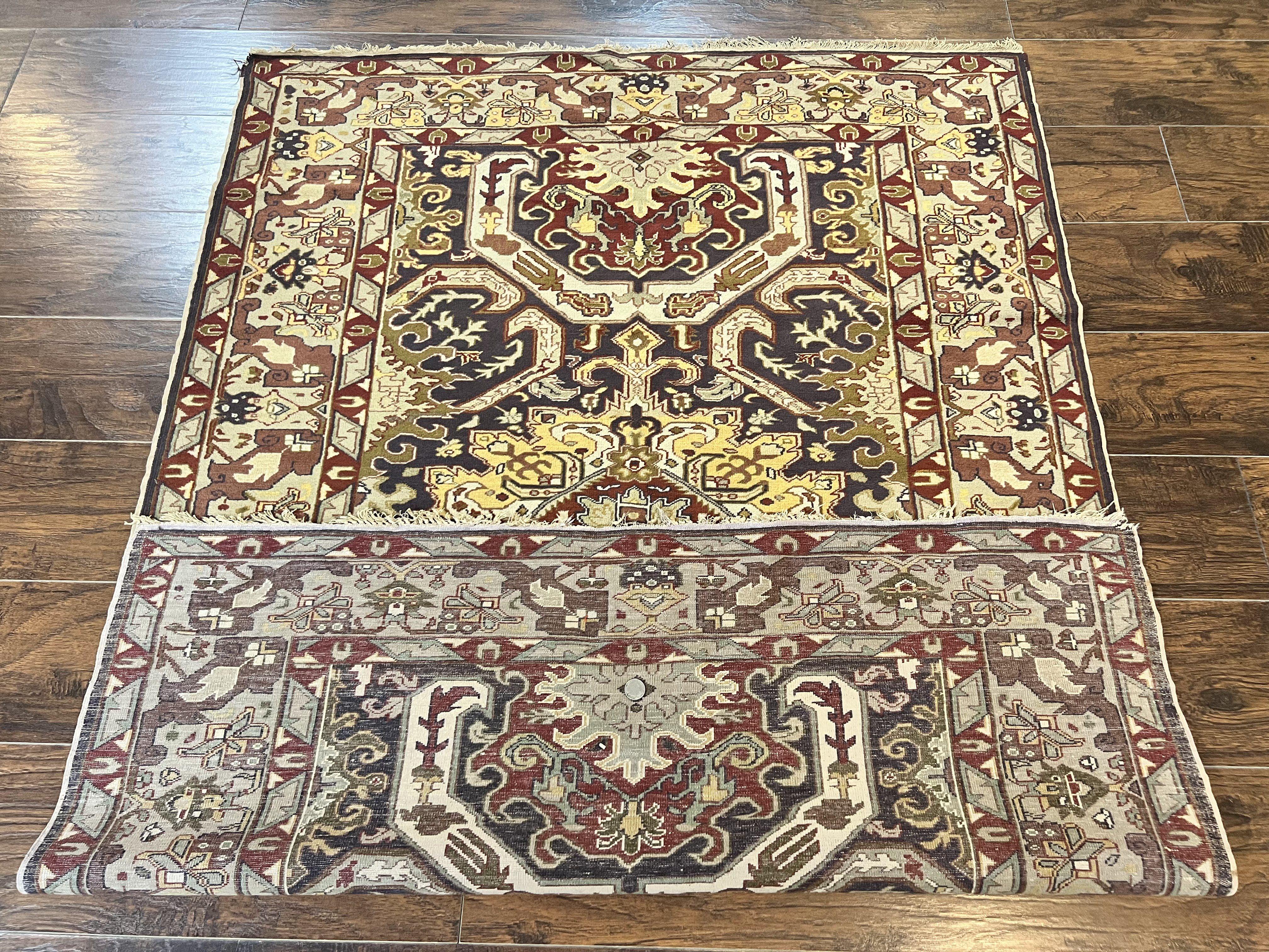 Antique Caucasian Rug, Kuba Seychour Rug, Handmade Wool Oriental Carpet, Azerbaijan Rug