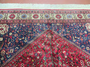Persian Tribal Rug 7x10, Shiraz Carpet, Abadeh Rug