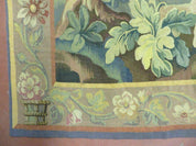 Antique French Tapestry 5x6 French Handmade Aubusson Nature One Of A Kind Rare