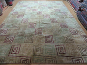 8' X 11' Modern Tibetan Nepal Art Deco Chinese Handmade Wool Silk Rug Abstract
