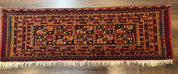 Antique Persian Turkoman Mafresh Rug 1x4, Wool, Tribal Collectible