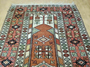 4' X 7' Antique Handmade Turkish Melas Oushak Wool Rug