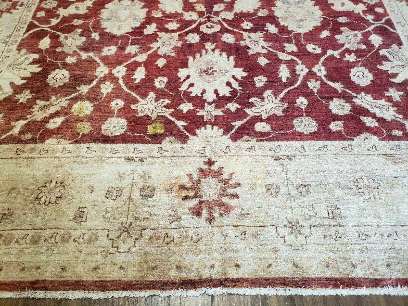 8' X 10' Handmade Peshawar Floral Oriental Wool Rug Hand Knotted Carpet Nice