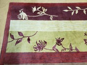 8' X 11' Tibetan Nepal Art Deco Hand Knotted Wool Rug Modern Contemporary Nice