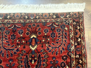 Small Red Persian Sarouk Rug 2.7 x 4.9, Floral, Antique