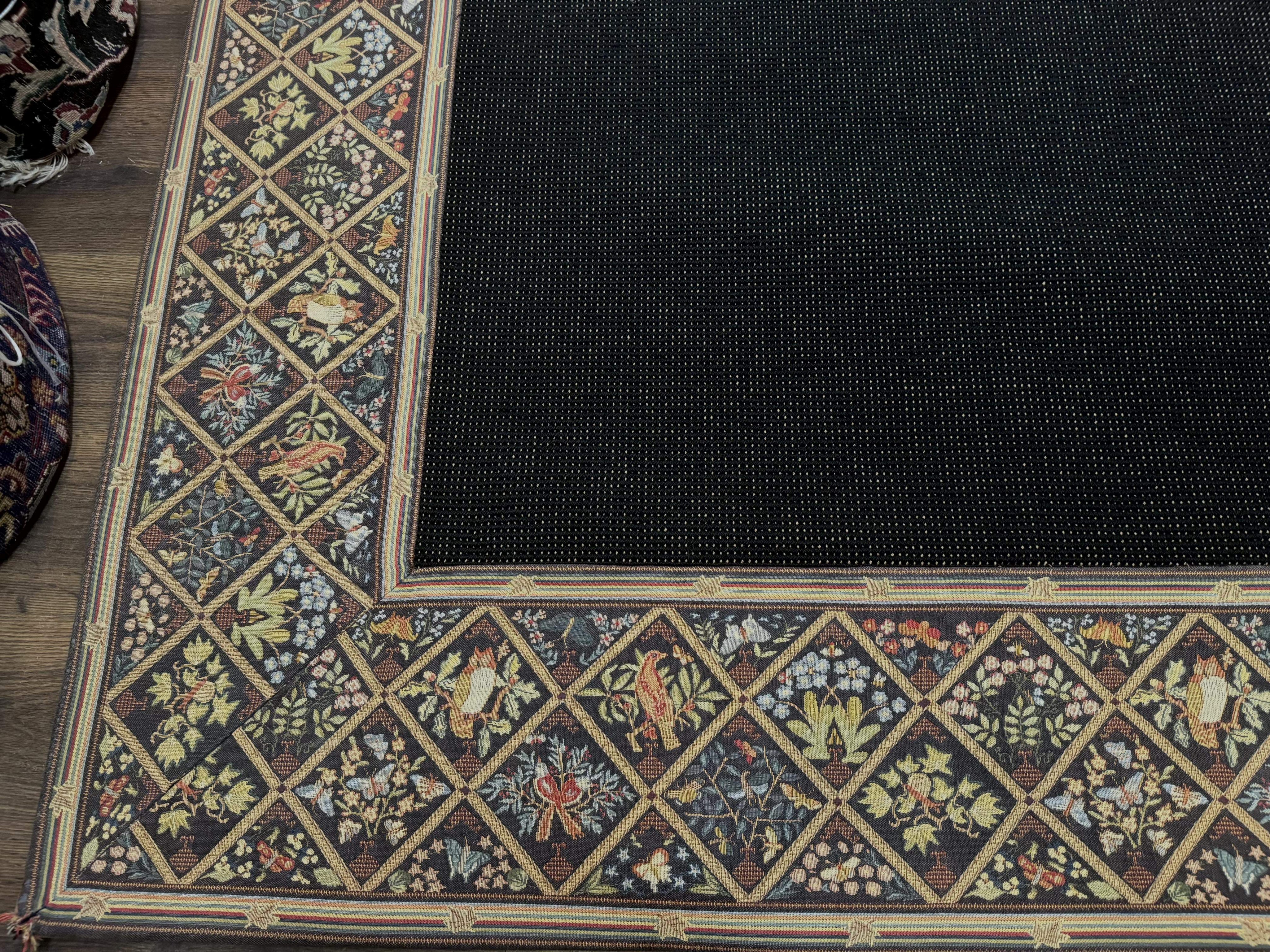 Palace Sized Stark Area Rug 12x19, Black Carpet