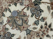 Sino Persian Rug 9x12, Floral Medallion, Black and Ivory, Elegant