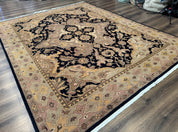Handmade Wool Rug 8x10, Black & Dark Beige, Nourison, Traditional Rug