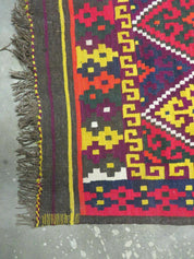 6' X 13' Antique Turkish Kilim Handmade Flat Weave Wool Rug Veg Dye