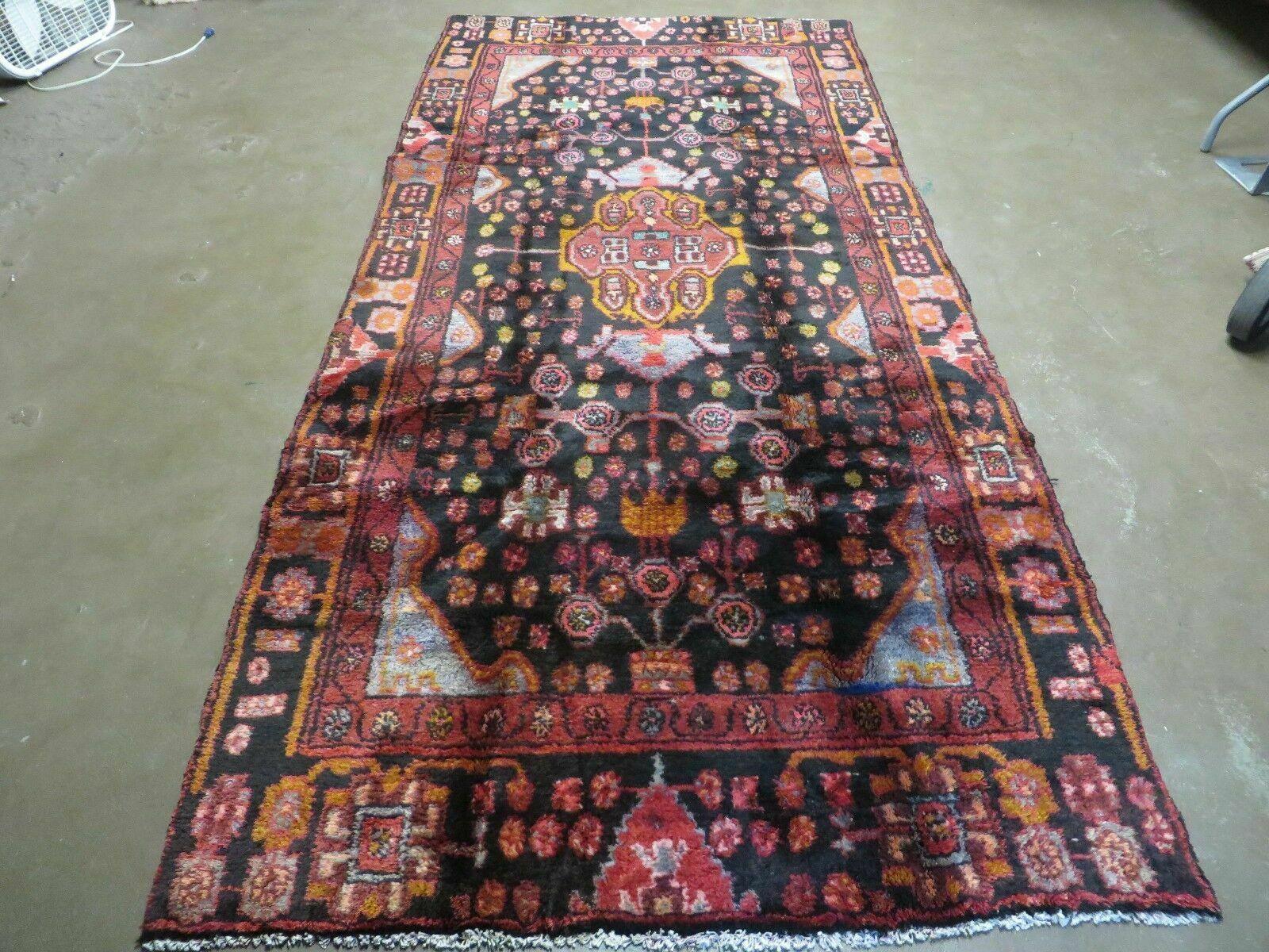 4' X 10' Antique Handmade Tribal Turkish Oriental Floral Wool Rug Organic Nice