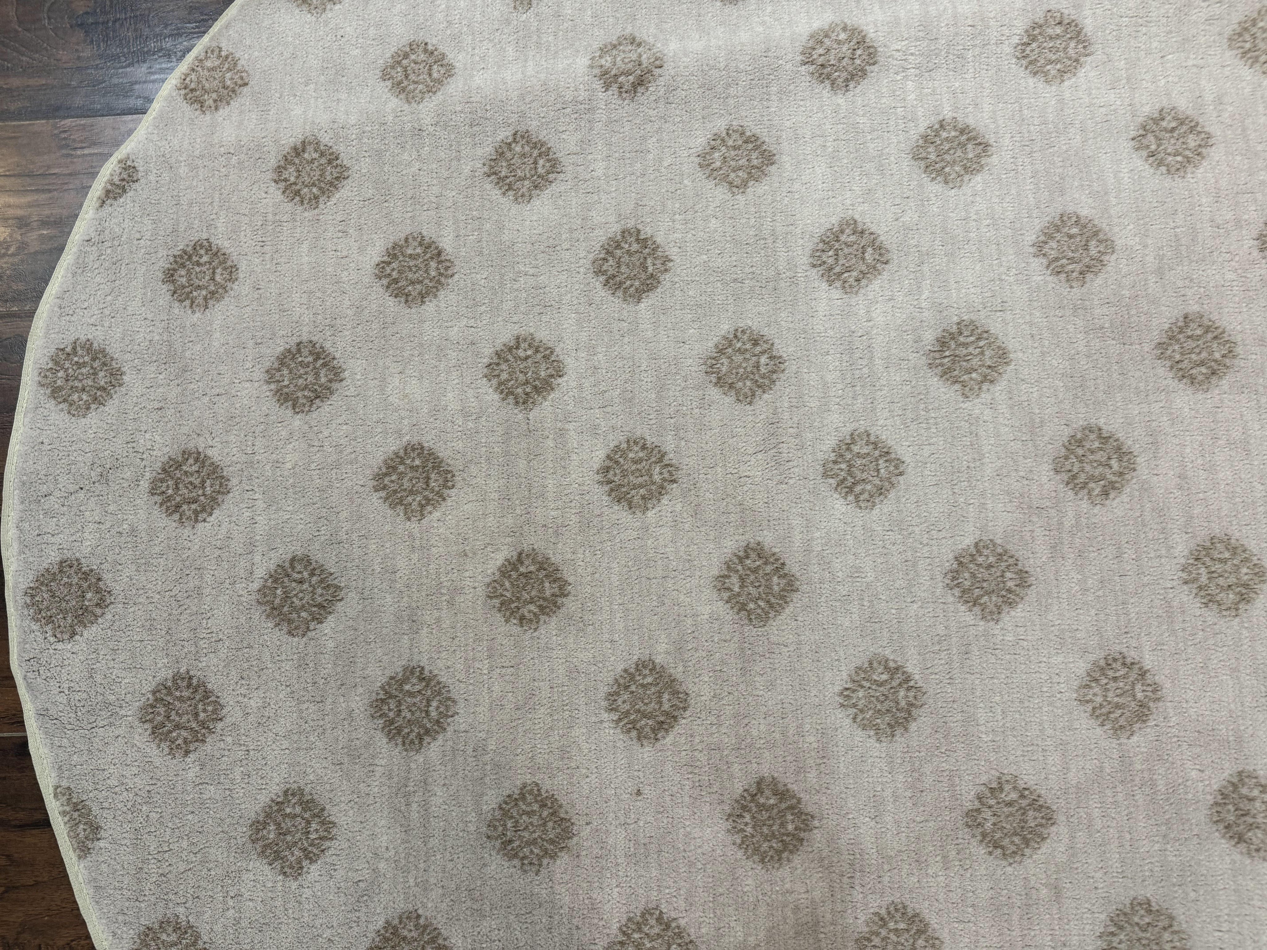 Round Power Loomed Rug 5x5, Contemporary Modern Round Carpet, 5ft Round