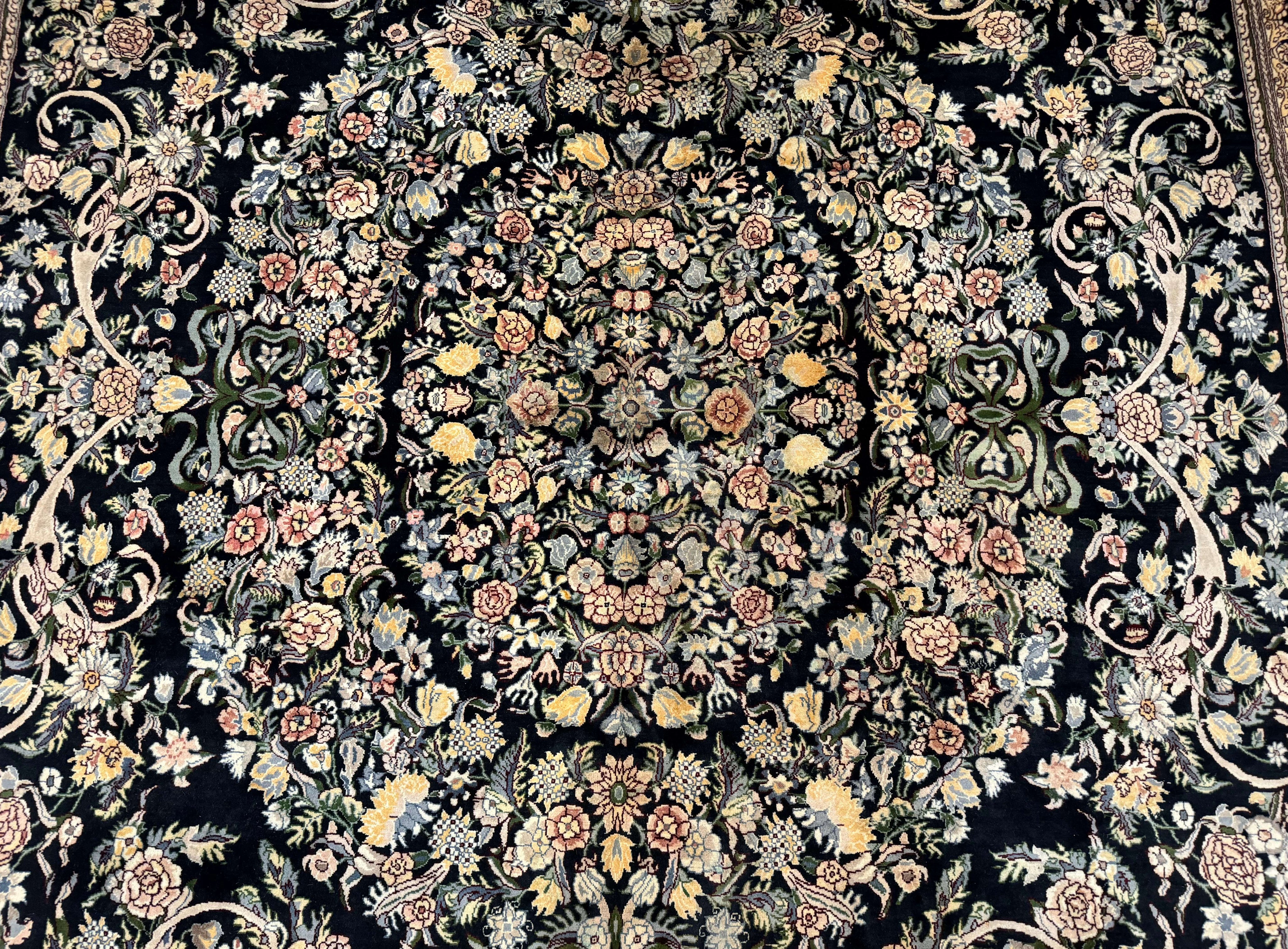 Pak Persian Rug 10x14, Elegant Floral Carpet, Fine 225 KPSI