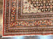 Rare Antique Persian Tabriz Rug 9x12, Red, Handmade, Wool