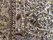 Persian Isfahan Rug 5x8 - Tree of Life, Animal Pictorials, Kork Wool & Silk