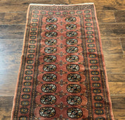 Pakistani Turkoman Bokhara Runner Rug 2.8 x 12, Oriental Runner for Hallway