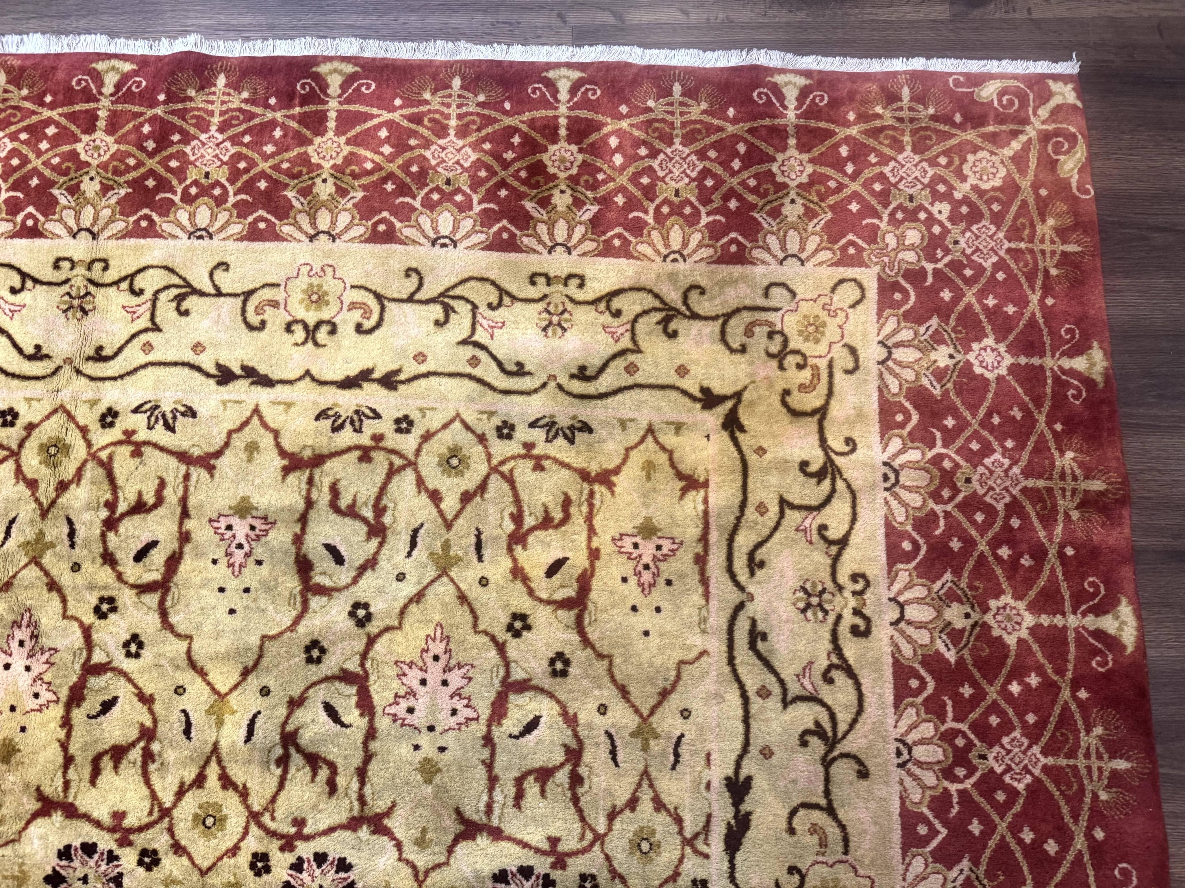 Pak Persian Rug 8x10, Allover Pattern, Gold-Tan, Fine 200 KPSI