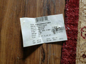 Pakistani Peshawar Rug 10x14, Handmade Chobi Carpet, Maroon & Beige