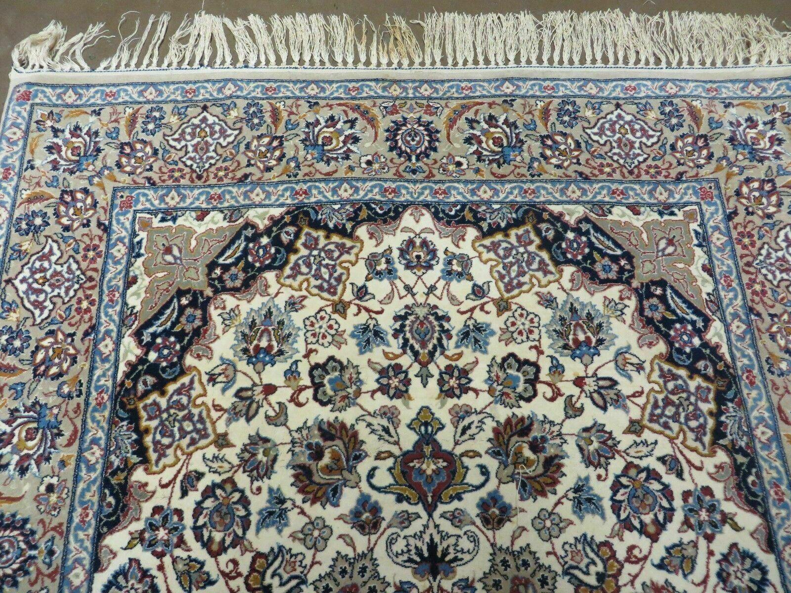 4' X 6' Very Fine Handmade Oriental Wool Silk Accent Rug Hand Knotted Beauty
