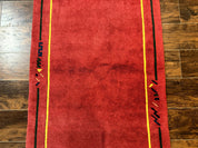 Indo Persian Gabbeh Rug 3x5, Red