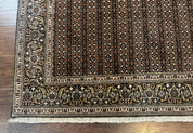 Persian Tabriz Rug 5x7, Black, Allover Pattern