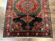 Antique Persian Tribal Rug 5x7, Geometric Wool Carpet, Kurdish Senneh Rug