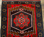 Afghan Rug 3x5, Tribal, Navy Blue, Wool, Handmade, Geometric, Rustic - Jewel RugsShopify CollectiveHUNTEDFOX - Afghan Rug 3x5, Tribal, Navy Blue, Wool, Handmade, Geometric, Rustic