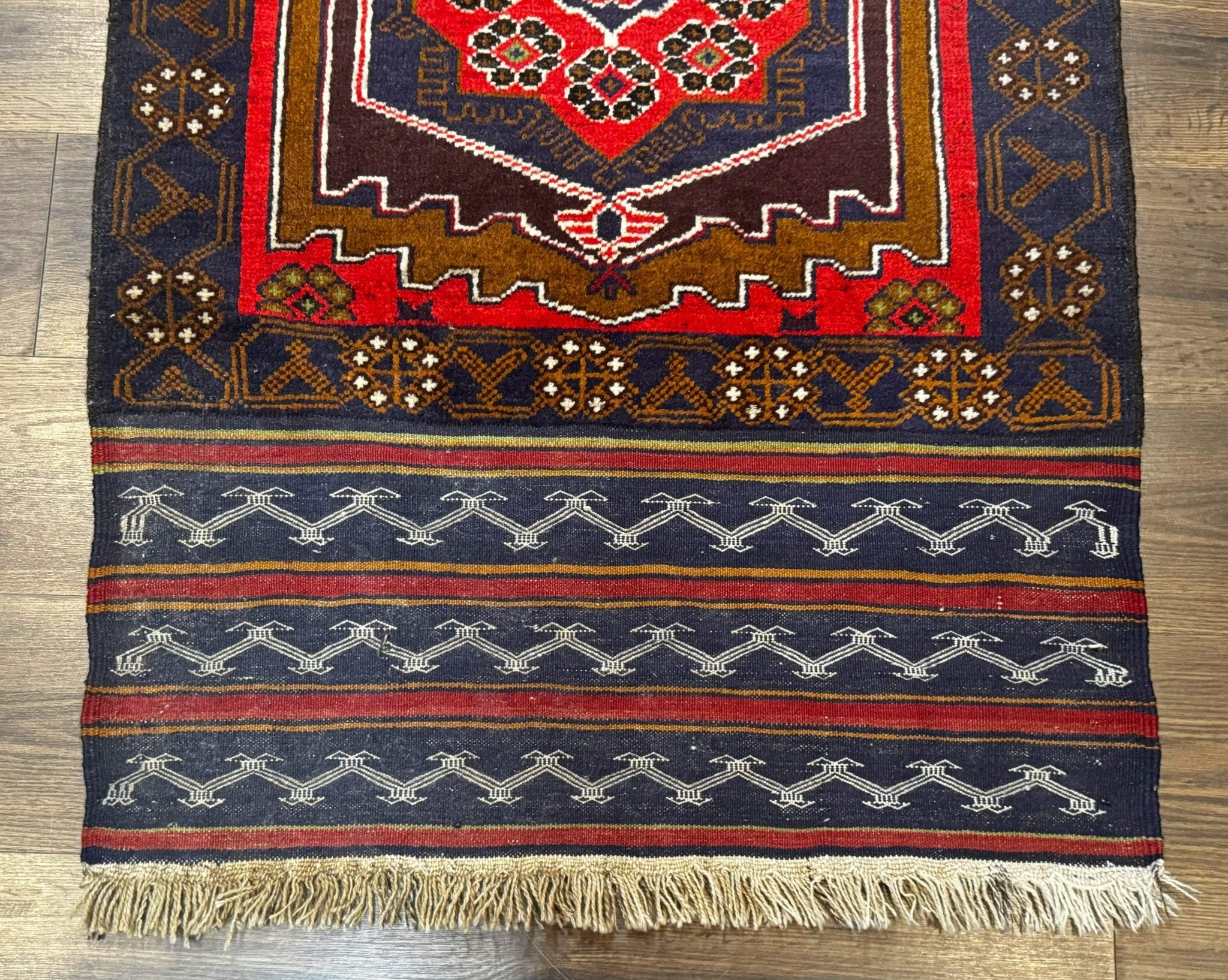 Afghan Rug 3x5, Tribal, Navy Blue, Wool, Handmade, Geometric, Rustic - Jewel RugsShopify CollectiveHUNTEDFOX - Afghan Rug 3x5, Tribal, Navy Blue, Wool, Handmade, Geometric, Rustic