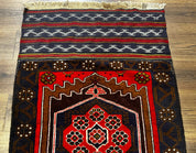 Afghan Rug 3x5, Tribal, Navy Blue, Wool, Handmade, Geometric, Rustic - Jewel RugsShopify CollectiveHUNTEDFOX - Afghan Rug 3x5, Tribal, Navy Blue, Wool, Handmade, Geometric, Rustic