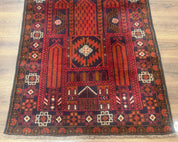 Afghan Rug 3x7, Balouch Carpet, Tribal Rug, Red, New - Jewel RugsShopify CollectiveHUNTEDFOX - Afghan Rug 3x7, Balouch Carpet, Tribal Rug, Red, New