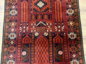 Afghan Rug 3x7, Balouch Carpet, Tribal Rug, Red, New - Jewel RugsShopify CollectiveHUNTEDFOX - Afghan Rug 3x7, Balouch Carpet, Tribal Rug, Red, New