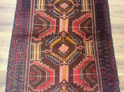 Afghan Rug 3x7, Maroon and Navy Blue, Balouch Carpet, Tribal Rug, New - Jewel RugsShopify CollectiveHUNTEDFOX - Afghan Rug 3x7, Maroon and Navy Blue, Balouch Carpet, Tribal Rug, New