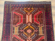 Afghan Rug 3x7, Maroon and Navy Blue, Balouch Carpet, Tribal Rug, New - Jewel RugsShopify CollectiveHUNTEDFOX - Afghan Rug 3x7, Maroon and Navy Blue, Balouch Carpet, Tribal Rug, New