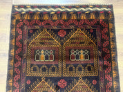 Afghan Rug 3x7, Navy Blue, Tribal Rug, Balouch Carpet, New - Jewel RugsShopify CollectiveHUNTEDFOX - Afghan Rug 3x7, Navy Blue, Tribal Rug, Balouch Carpet, New