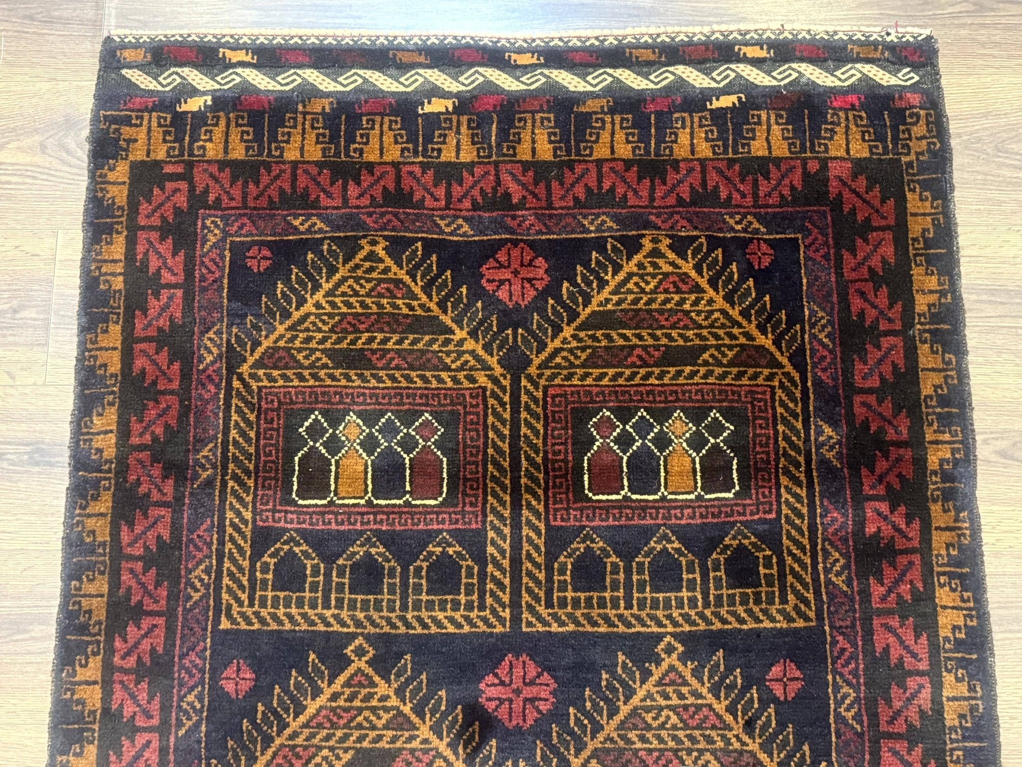 Afghan Rug 3x7, Navy Blue, Tribal Rug, Balouch Carpet, New - Jewel RugsShopify CollectiveHUNTEDFOX - Afghan Rug 3x7, Navy Blue, Tribal Rug, Balouch Carpet, New